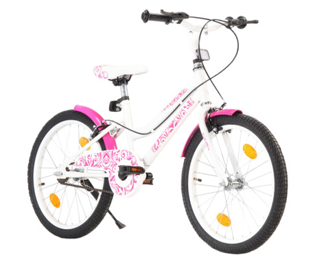 Детски велосипед, 20 цола, розово и бяло