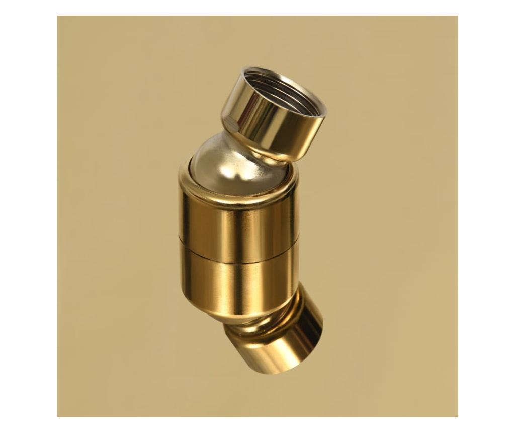 Rainshower душ пита, инокс, 20x20 cм, квадратна, златиста - 2