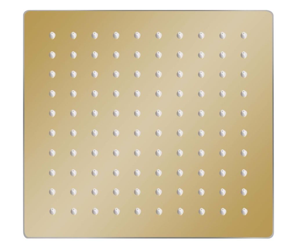 Rainshower душ пита, инокс, 20x20 cм, квадратна, златиста - 3