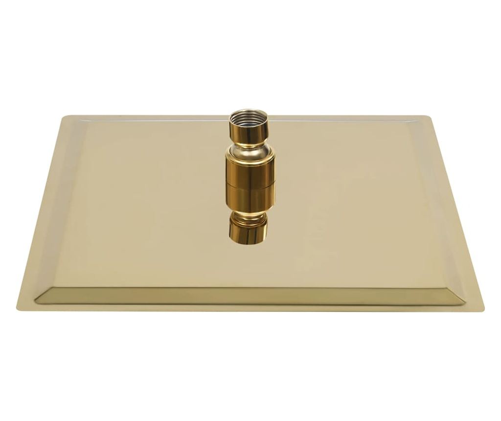 Rainshower душ пита, инокс, 20x20 cм, квадратна, златиста - 4