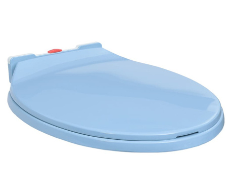 Capac WC inchidere silentioasa eliberare rapida albastru oval