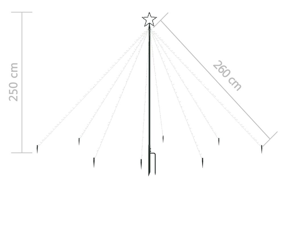 Vodopad svjetla za božićno drvce 400 LED-ica u boji 2,5 m - 8