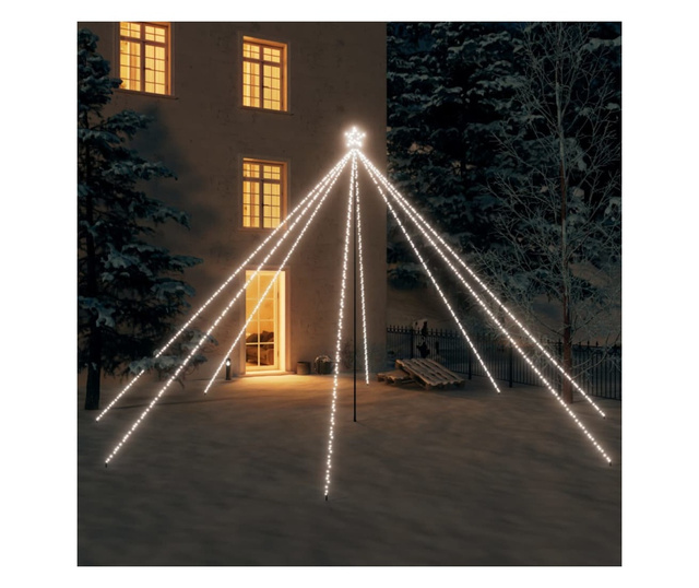 Božićno drvce s LED svjetlima 800 LED žarulja hladno bijelo 5 m