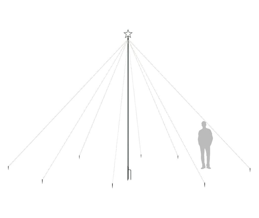 Božićna svjetlosna zavjesa 800 LED hladno bijela 5 m, unutarnja/vanjska. - 3