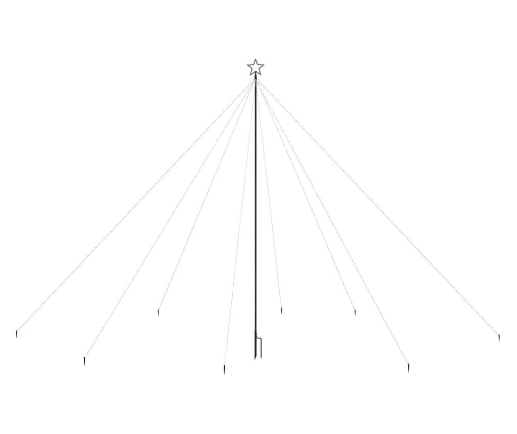 Božićna svjetlosna zavjesa 800 LED hladno bijela 5 m, unutarnja/vanjska. - 4