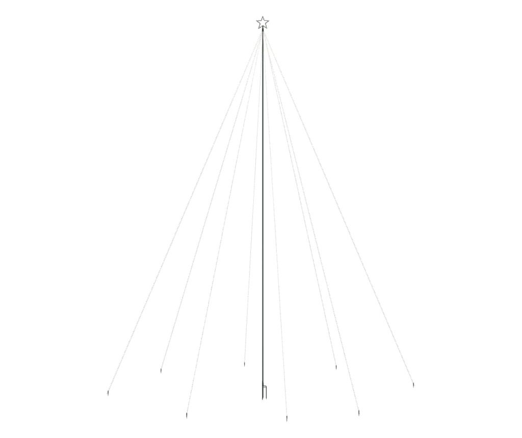 Božićna svjetlosna zavjesa 1300 LED šarenih svjetala 8 m, unutarnja/vanjska. - 4