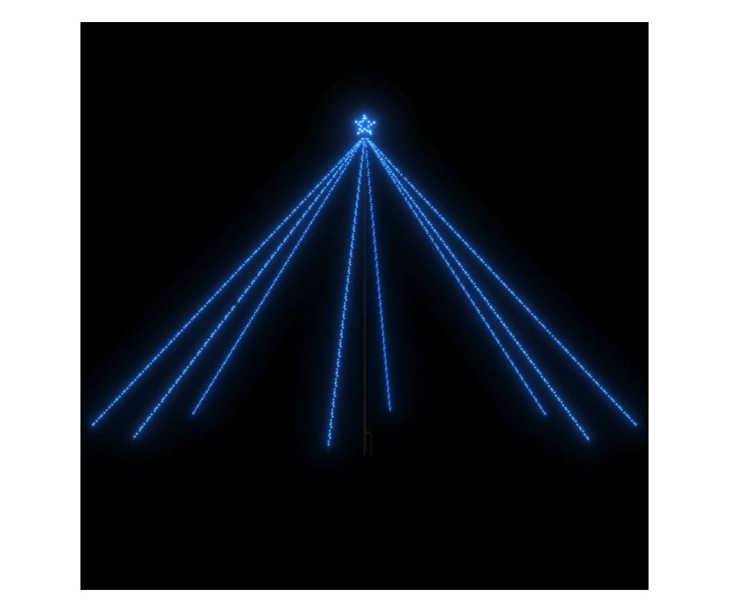 Vodopad svjetla božićno drvce 800 plavih LED svjetala 5 m, unutarnja/vanjska. - 2