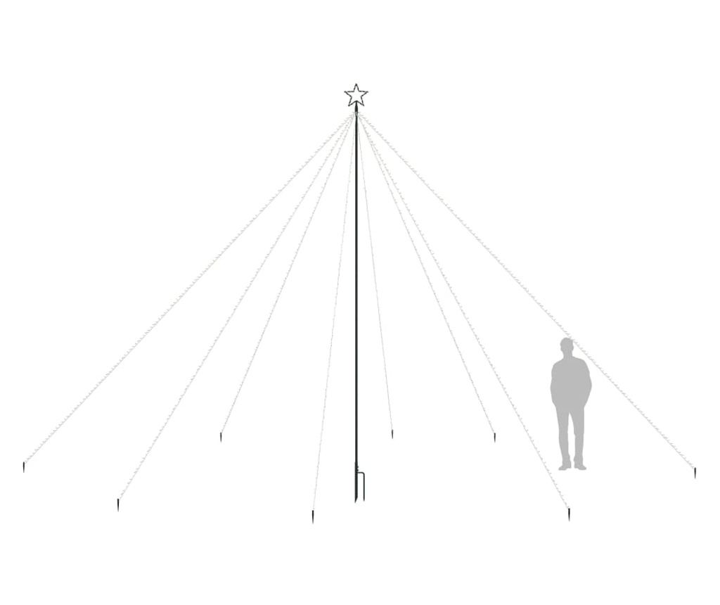 Vodopad svjetla božićno drvce 800 plavih LED svjetala 5 m, unutarnja/vanjska. - 3