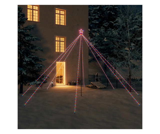 Božićno drvce s LED svjetlima 800 LED žarulja raznobojno 5 m