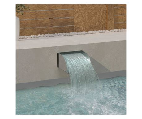 LED vodopád, 30 x 34 x 14 cm, nerezová ocel 304