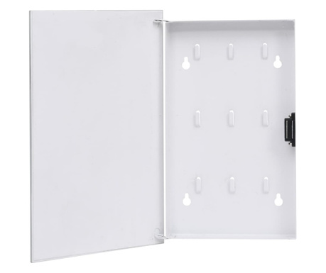 Kutija za ključeve s magnetnom pločom bijela 30 x 20 x 5,5 cm
