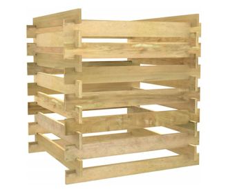 Rešetkasti vrtni komposter 90x90x90 cm od impregnirane borovine