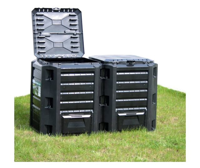 Vrtni komposter crni 1200 L