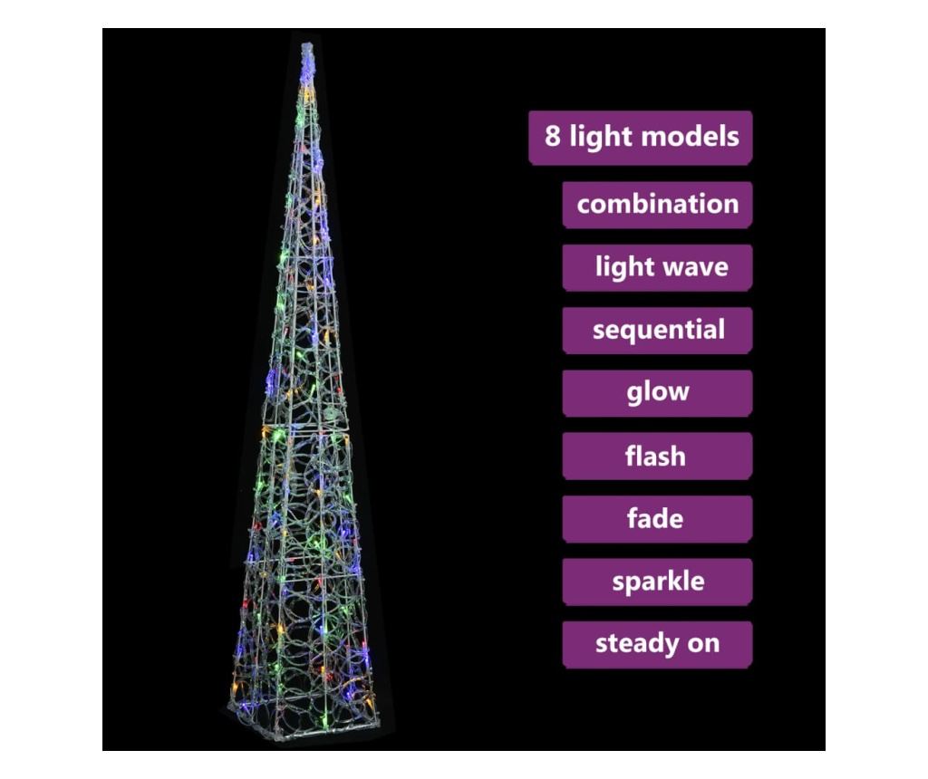 Dekorativni LED konus u boji, 120 cm, akril - 4