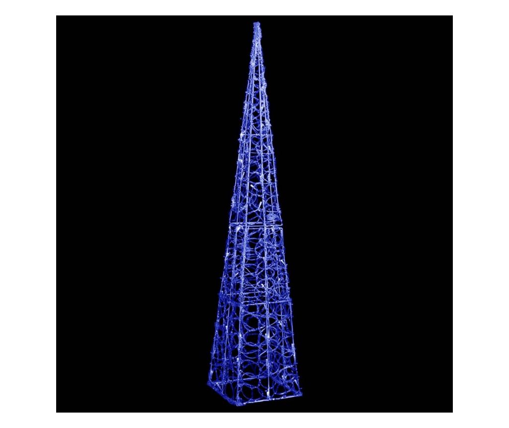 Dekorativni LED svjetlosni konus, plavi, 120 cm, akril - 2
