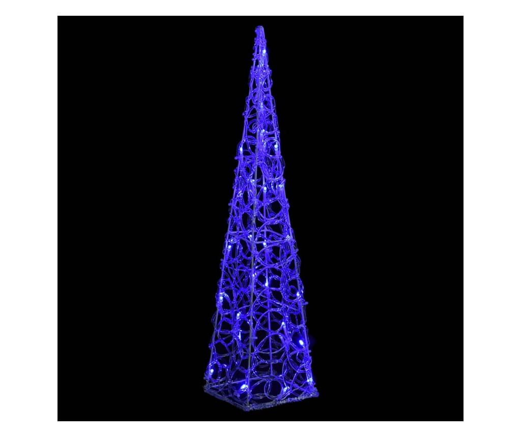 Dekorativni LED svjetlosni konus, plavi, 60 cm, akril - 2