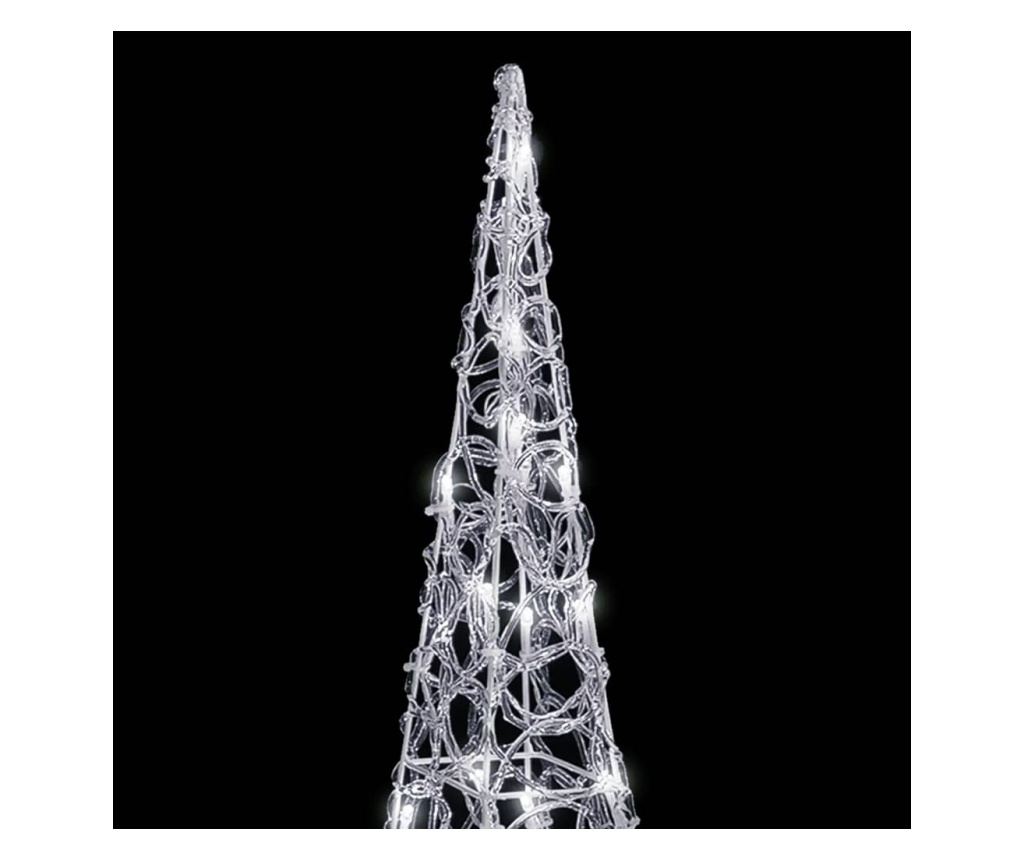Dekorativni LED svjetlosni konus, hladno bijeli, 60 cm, akril - 4