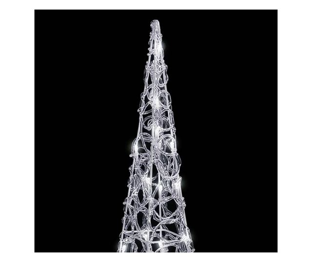 Dekorativni LED svjetlosni konus, hladno bijeli, 90 cm, akril