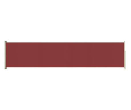Copertina laterala retractabila de terasa, rosu, 117x500 cm