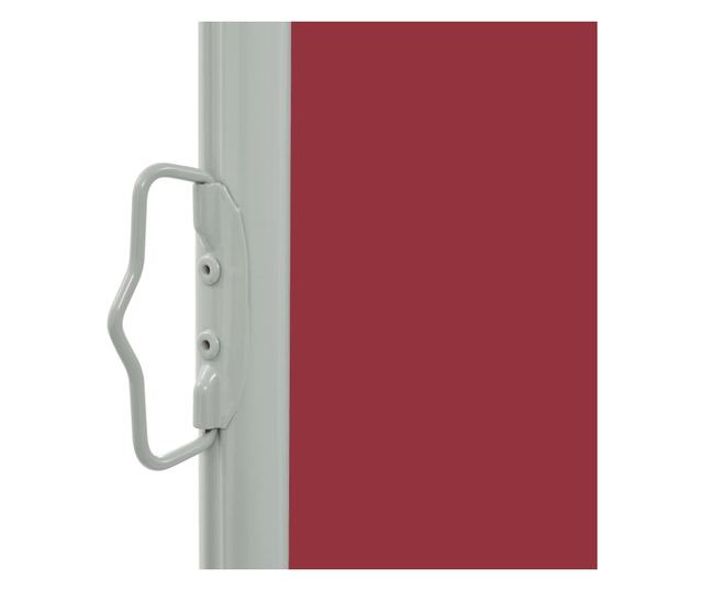 Αναδιπλούμενο πλαϊνό σκίαστρο βεράντας, κόκκινο, 60 x 300 εκ.