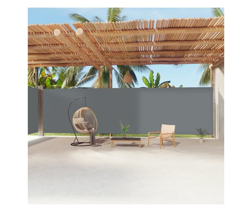 Σκίαστρο Πλαϊνό Συρόμενο Βεράντας Ανθρακί 220 x 1200 εκ. - 3