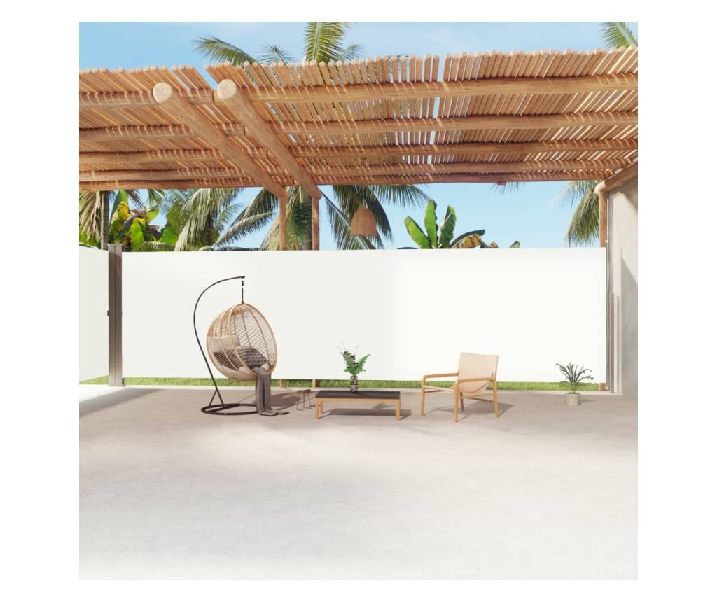 Σκίαστρο Πλαϊνό Συρόμενο Βεράντας Κρεμ 220 x 1200 εκ. - 2