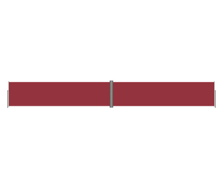 Copertina laterala retractabila, rosu, 160x1200 cm