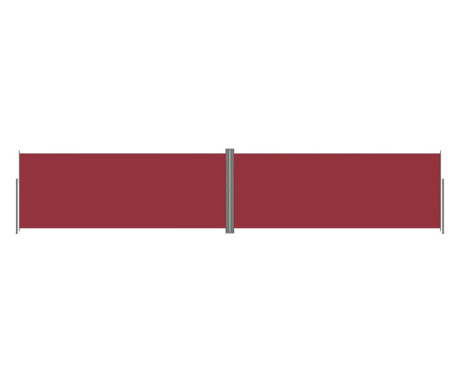 Copertina laterala retractabila, rosu, 200x1000 cm