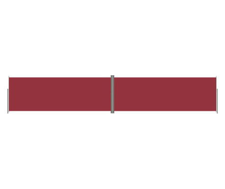 Copertina laterala retractabila, rosu, 220x1200 cm