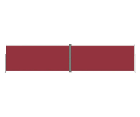 Copertina laterala retractabila, rosu, 220x1000 cm