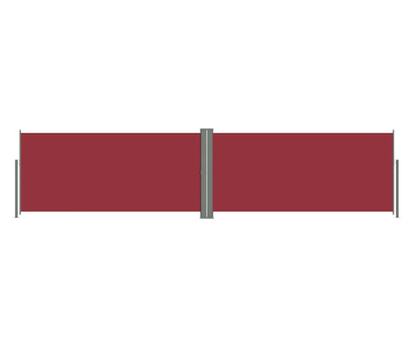 Copertina laterala retractabila, rosu, 140x600 cm