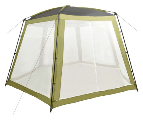 Палатка за басейн, текстил, 500x433x250 см, зелена