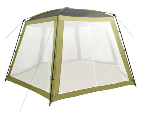 Палатка за басейн, текстил, 590x520x250 см, зелена