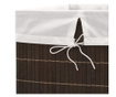 Bambusowy kosz na pranie prostokątny, ciemnobrązowy kolor