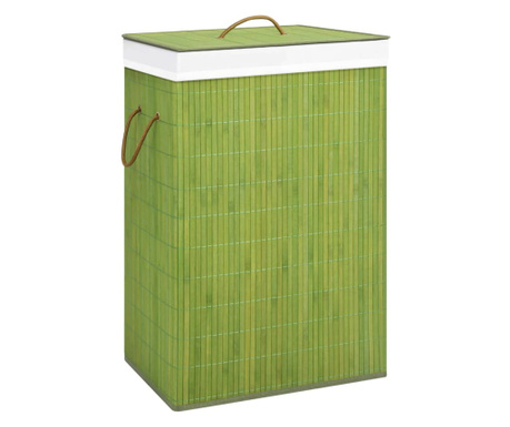 Košara za rublje od bambusa zelena
