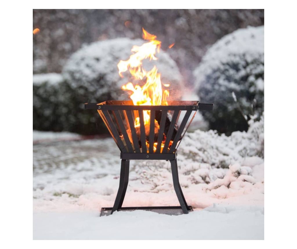 Košara za vatru RedFire Denver, crna, 39 x 39 cm, čelik, 85015 - 6