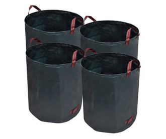 Vrtne vreće za otpatke tamnozelena, 4 komada, 272 litara, 150 g/m2