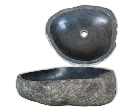 Овална мивка от речен камък, 30-37 см
