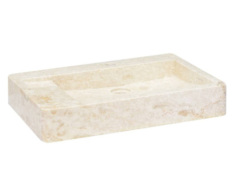 krémszínű márvány mosdókagyló 58 x 39 x 10 cm