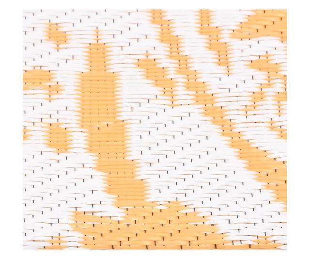 Външен килим, жълт, 140x200 см, PP