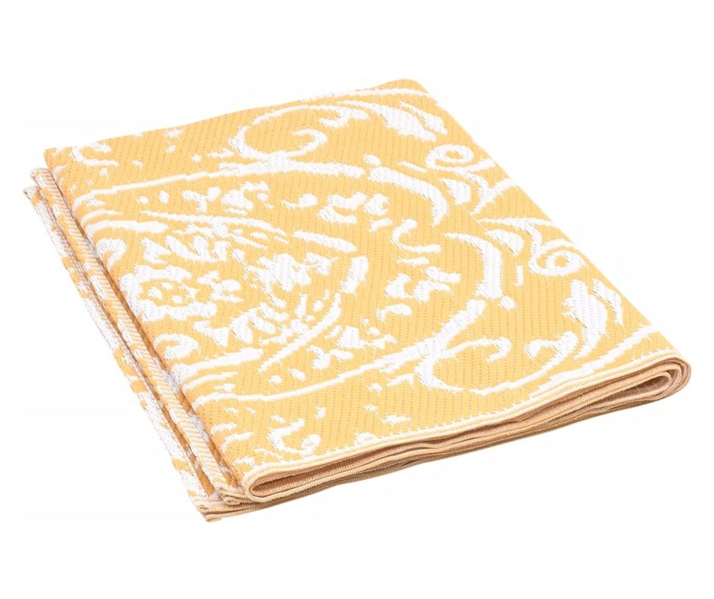 Kültéri szőnyeg, sárga, 140x200 cm, PP - 5