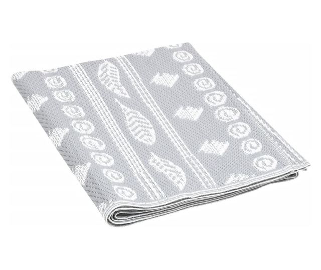 Външен килим, сив, 120x180 см, PP