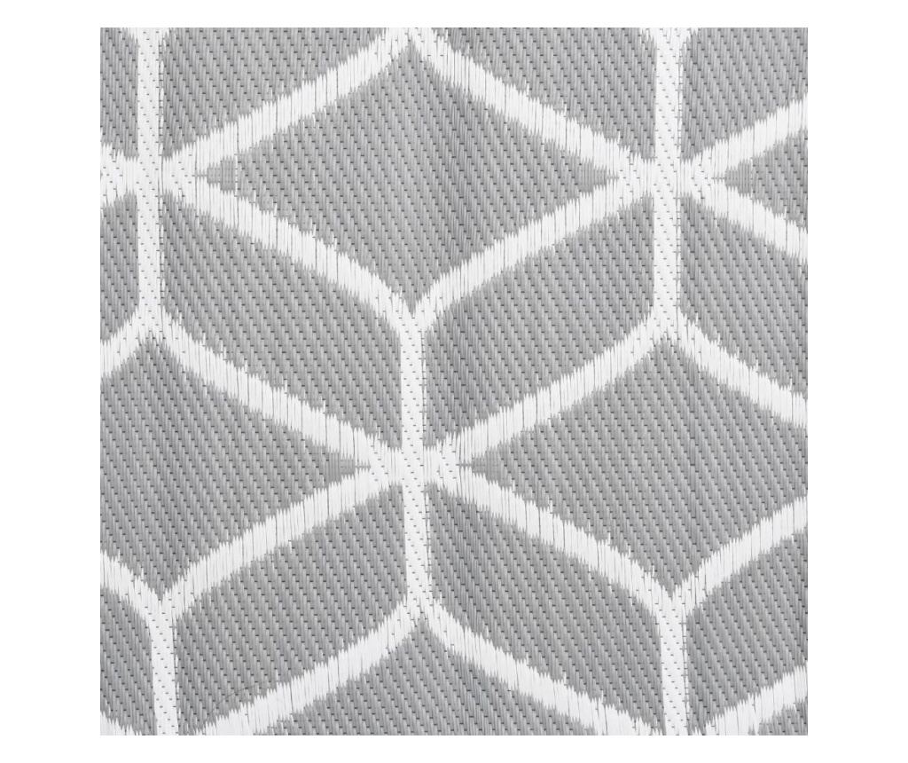 Килим за открито, сив, 80x250 см, PP - 6