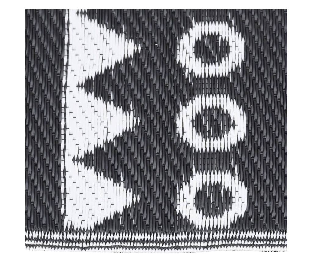 Covor de exterior, negru, 80x150 cm, PP - 3