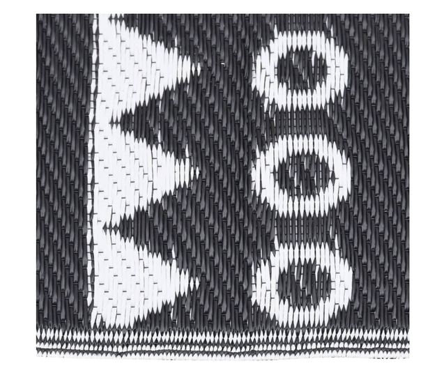 Външен килим, черен, 80x150 см, PP