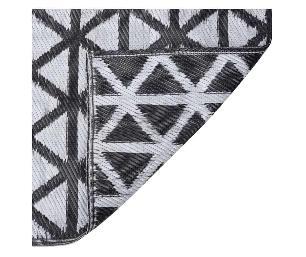 Външна постелка, черна, 80x250 см, PP - 4