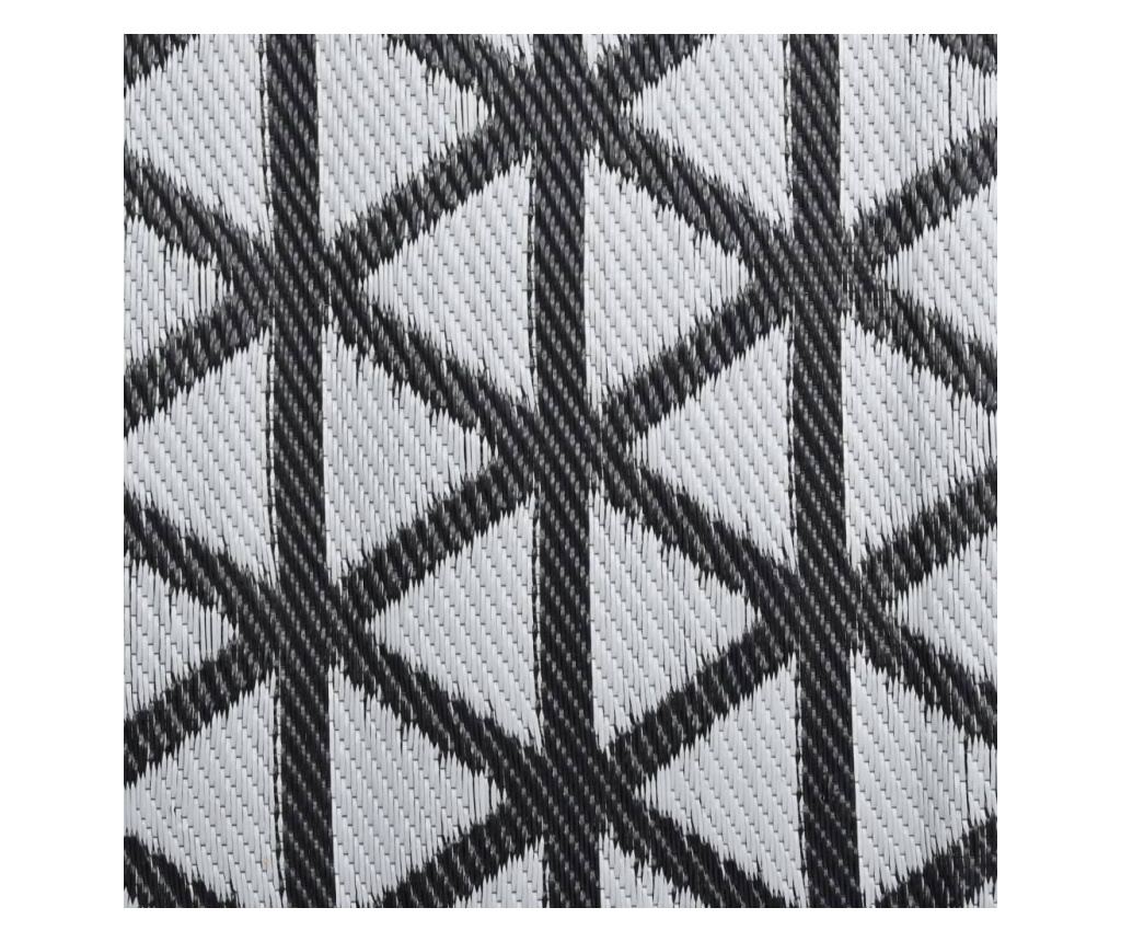 Външна постелка, черна, 80x250 см, PP - 5