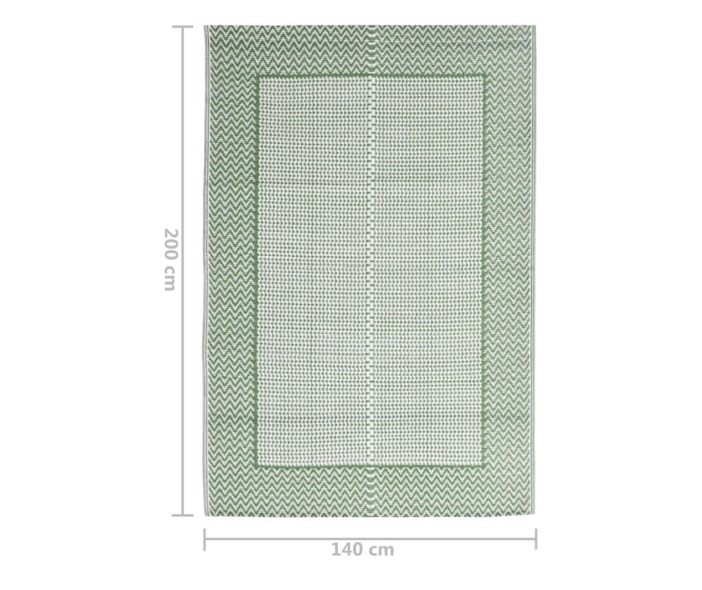 Външна пътека, зелена, 140x200 см, PP - 7