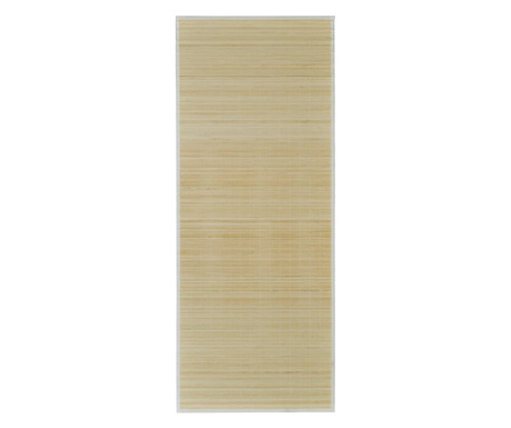 Правоъгълен естествен бамбуков килим 80 х 200 см