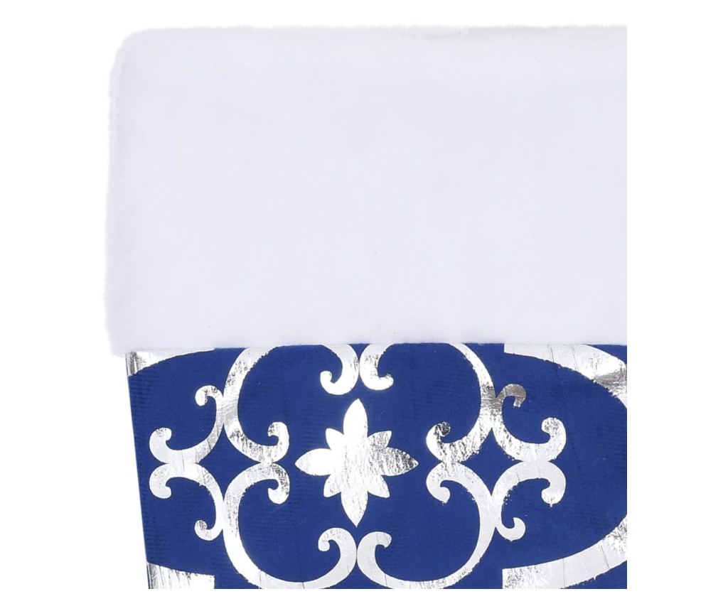 Božićna suknja za stablo s plavom čarapom 122 cm tkanina - 7